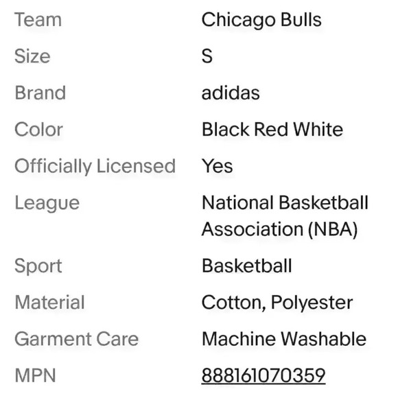 Adidas Originals Hardwood Classics Chicago Bulls SS Shirt Black Red White NWT - Picture 12 of 12